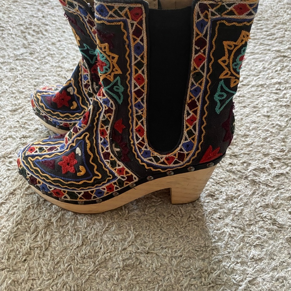 Free People Multicolor Embroidered Clogs - Picture 4 of 6